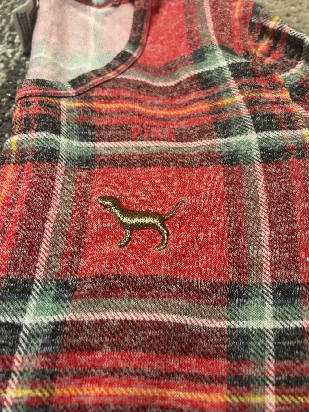 VS Pink Plaid PJ Set - Picture 2 of 3